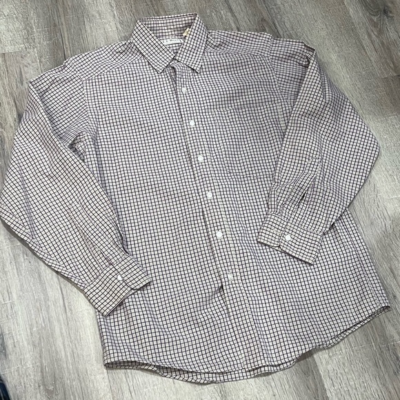 Mens Vintage L.L. Bean Size Medium Windowpane Cotton Maine USA Shirt Small Check - Picture 1 of 8